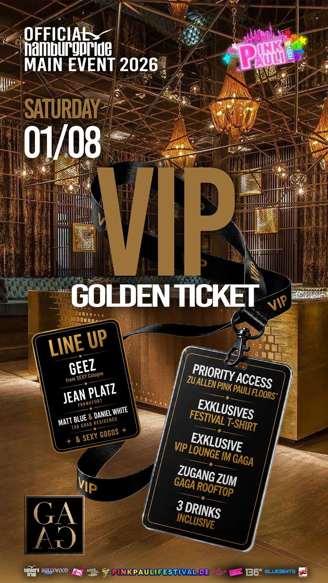 Golden VIP Ticket – Pink Pauli Festival